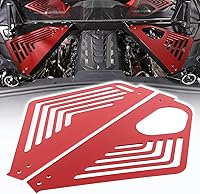 Vista 10 de Cubierta de panel de bahía de motor compatible con Chevrolet Corvette C8 2020-2023, cubiertas de motor traseras de aleación de aluminio, protectores