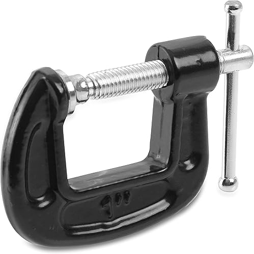 GreatNeck Saw CC1 Abrazadera en C de 1 pulgada, abrazaderas para automóviles y madera, herramientas de trabajo de madera y abrazaderas de soldadura,