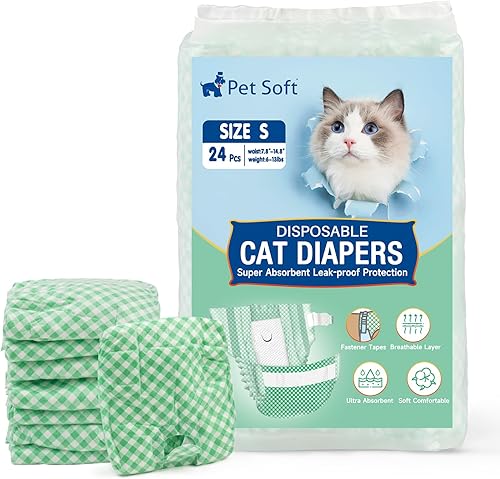 Miniatura 1 de Pet Soft Pañales desechables para gatos  Pañales para perros en período de calor o incontinencia de orina, pañales para perras, pañales ultra