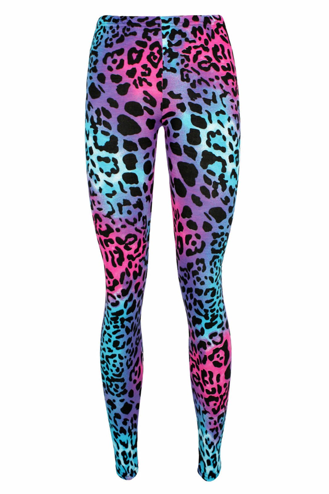 Missloved ® Ladies Womens Animal Multicoloured Leopard All Over Print Stretchy Leggings UK 8-26 (S/M to fit UK 8-10, Multi Leopard)