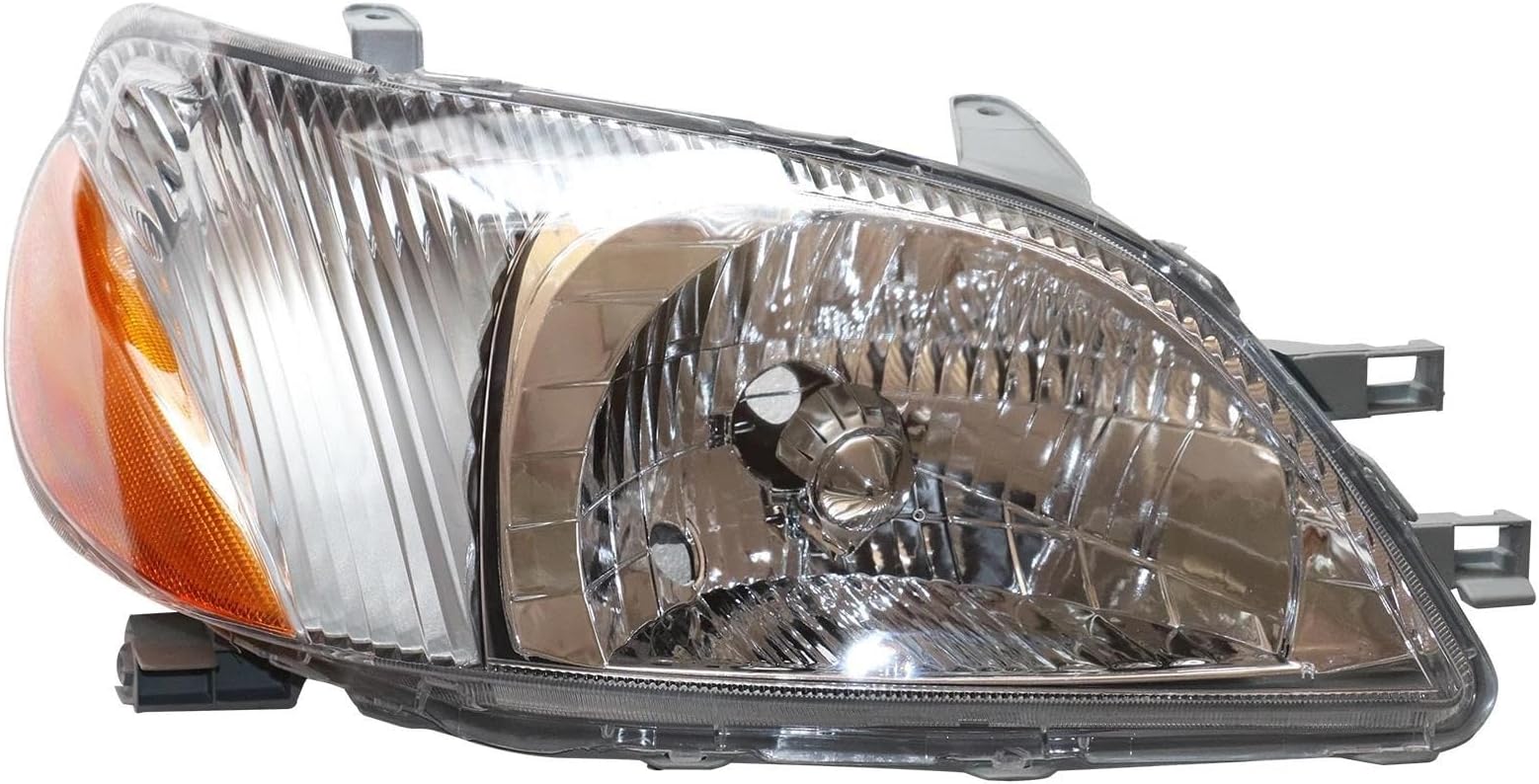 Car Headlights For Toyota For Echo 2000 2001 2002 Headlights Headlamps Assembly Pair/Left/Right Side Car Headlight Clear Glass Cover(Right)
