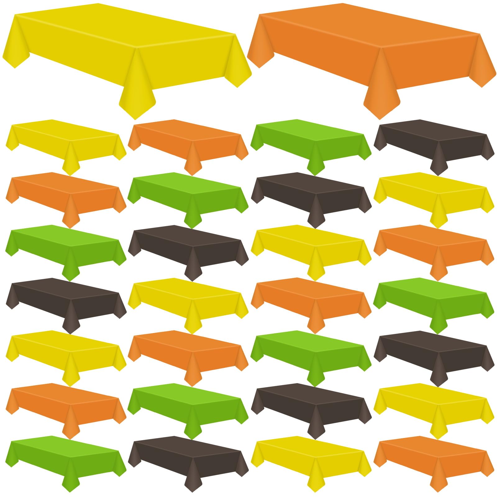 Patelai 24 Pcs Fall Plastic Tablecloth Disposable 54"x108" Autumn Rectangle