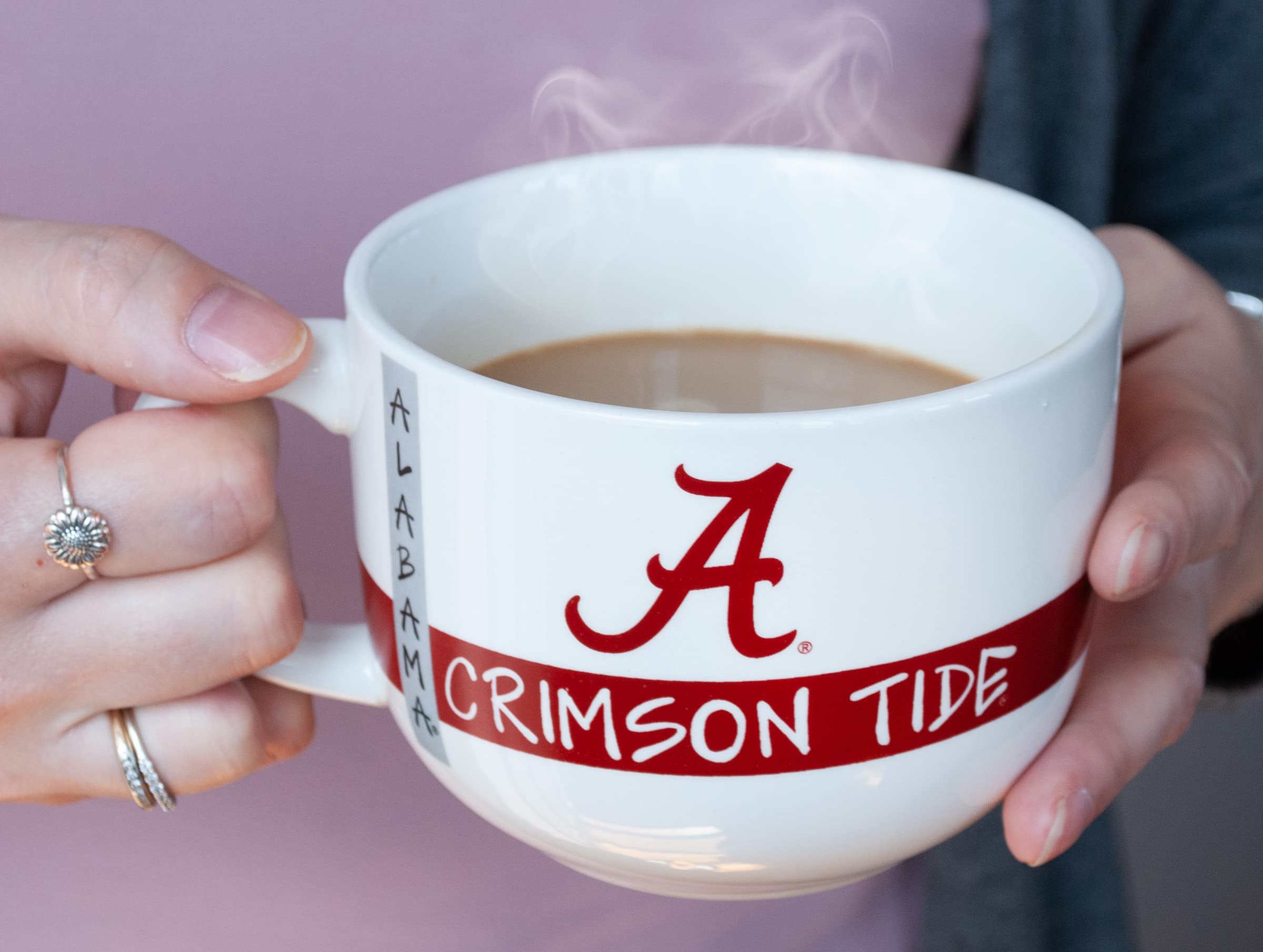 Amazon.com: Magnolia Lane University of Alabama Oversized Ceramic Mug Ideal  for Soup, Cappuccino, Coffee, and Desserts- Gift for Students, Alumni, and  Everyday Fans- Show Your SEC NCAA School Spirit : Home &
