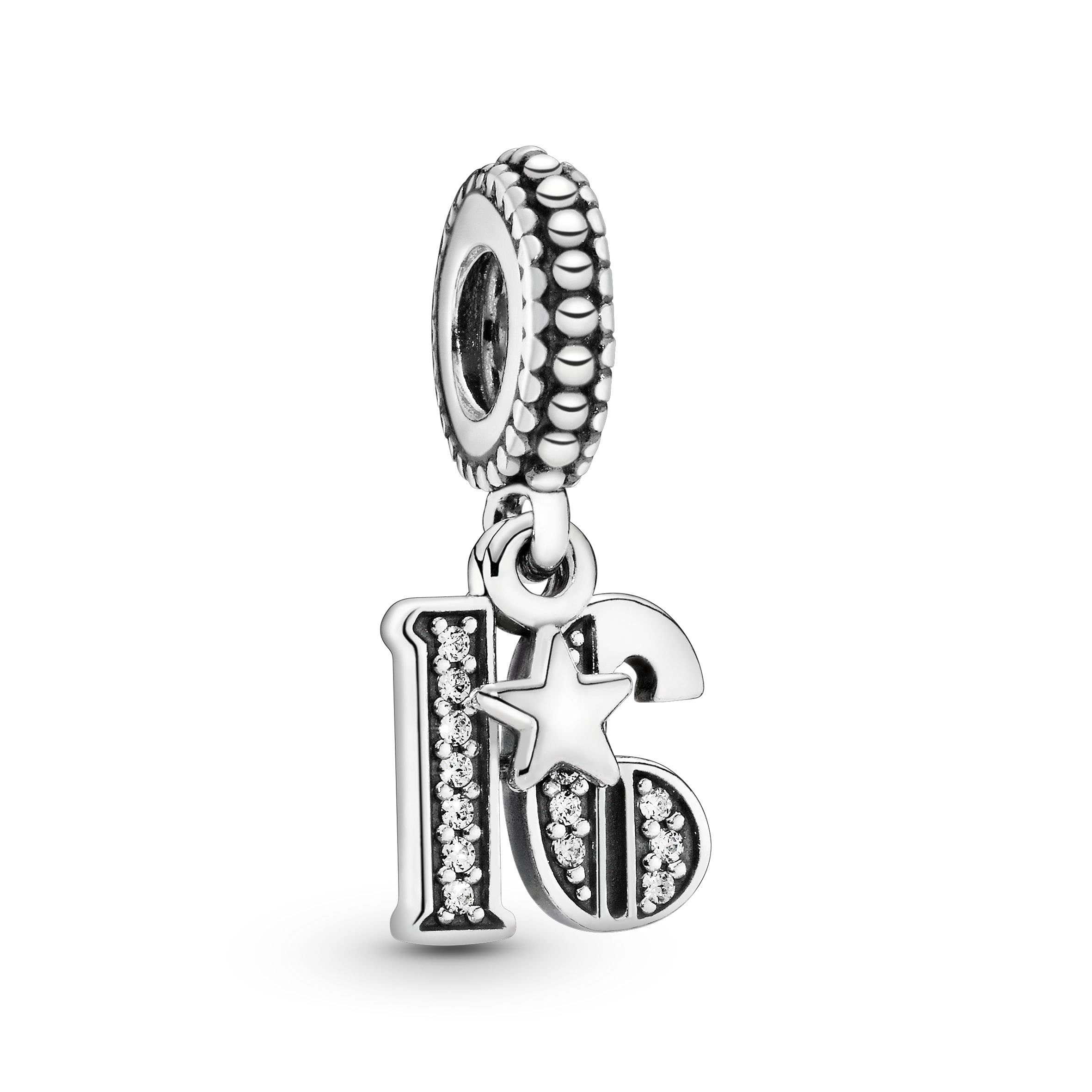 Pandora Silver Charms Sterling Pendant Charm 16 Years Of Love 797261Cz