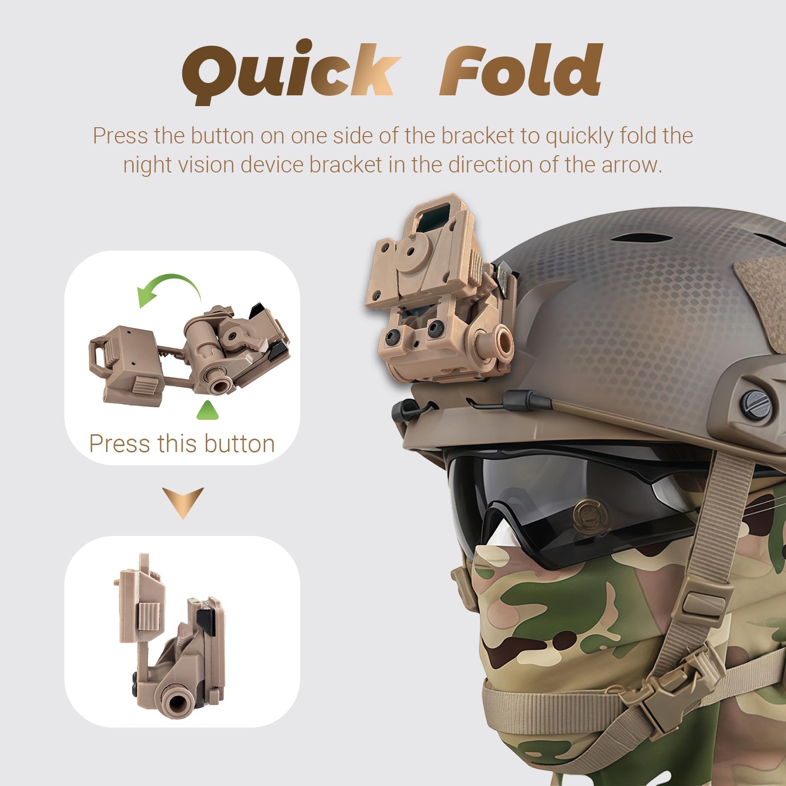 Supporto Per Visione Notturna Sul Casco, Supporto NVG In Metallo Resistente E Leggero M88 Mich Nvg Mou 94372442