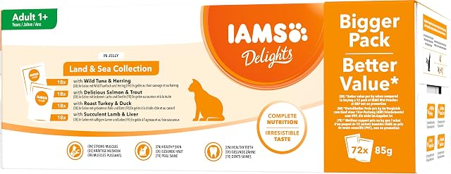 Foto 7 de 8 de IAMS Land & Sea Collection Alimento húmedo en Gelatina, Gatos, 72x85g