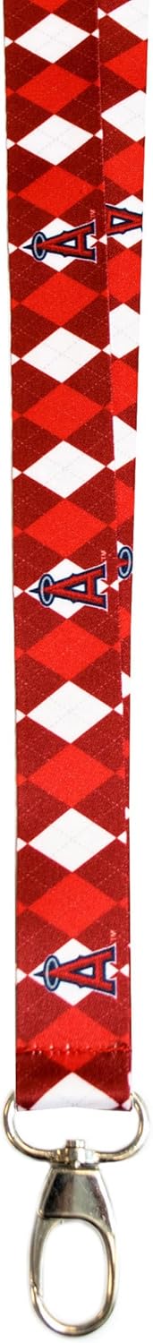 MLB ロサンゼルス・エンゼルス アーガイル ランヤード レッド ワンサイズ