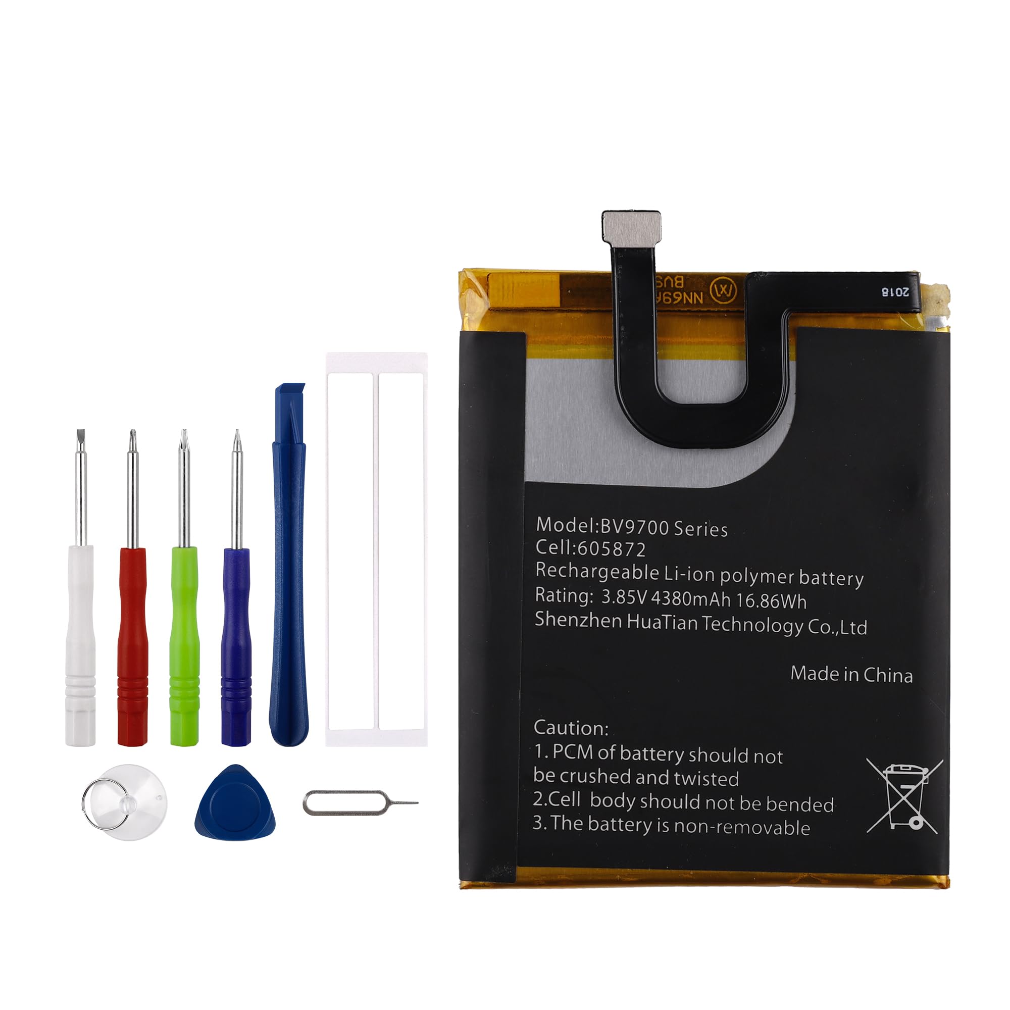 605872 Batteria di ricambio compatibile per Blac-kview BV9700 & Blackview BV9700 Pro con toolkit