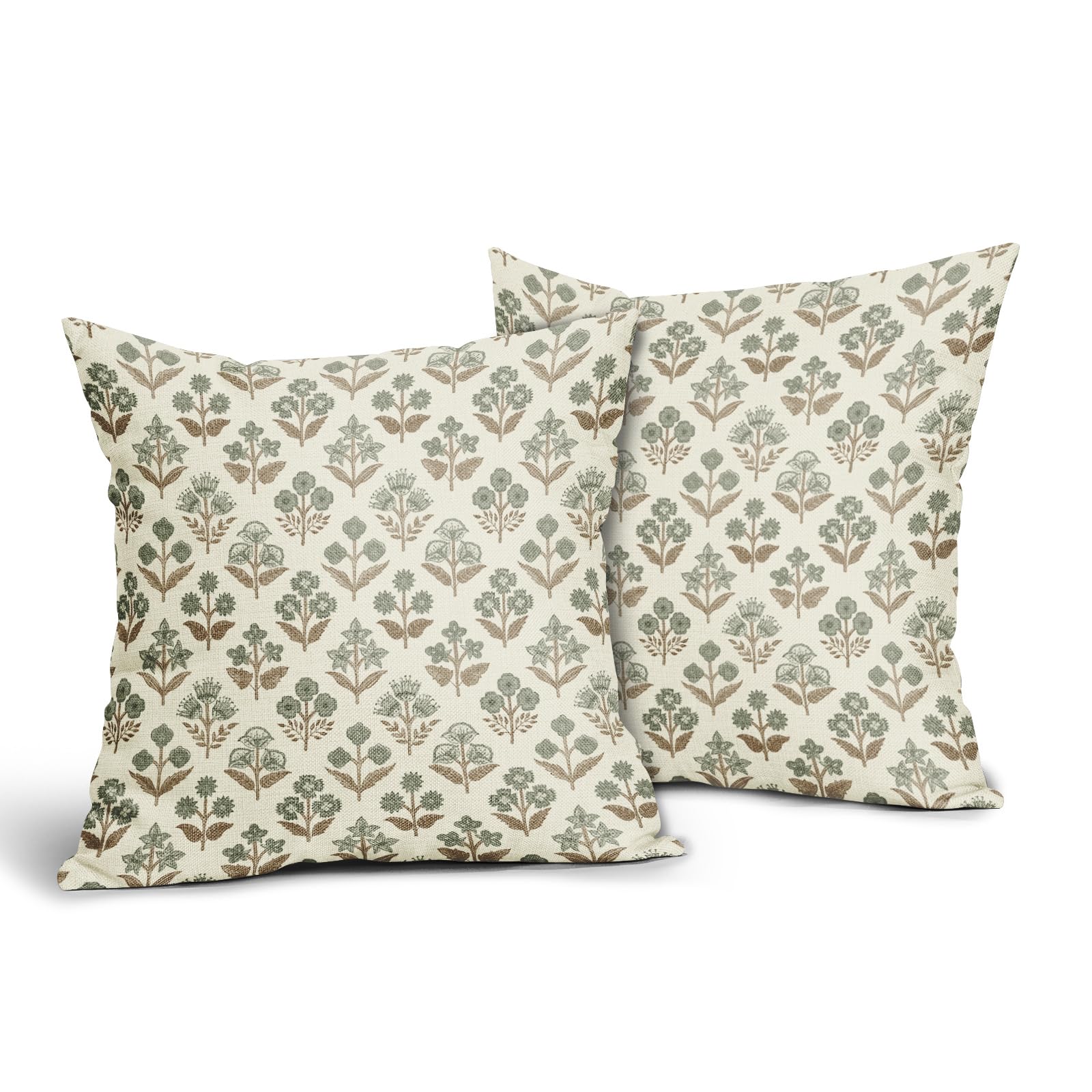 Set di 2 federe decorative per cuscini con motivo floreale, 45 x
