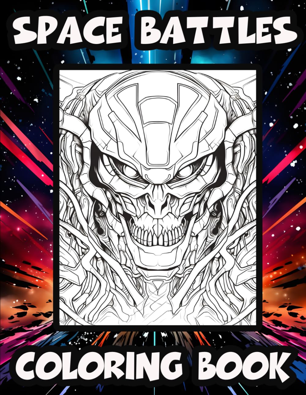 Space Battles Coloring Book: 40 Thrilling Space Battle Scenes