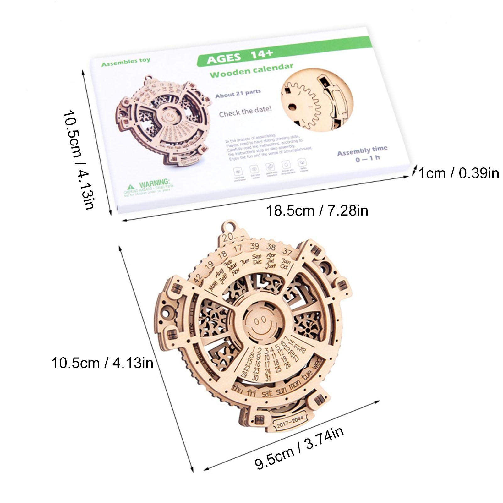 Holz Puzzle Kalender - Lernspielzeug Für Kinder Mit Ewiger Kalenderfunktion