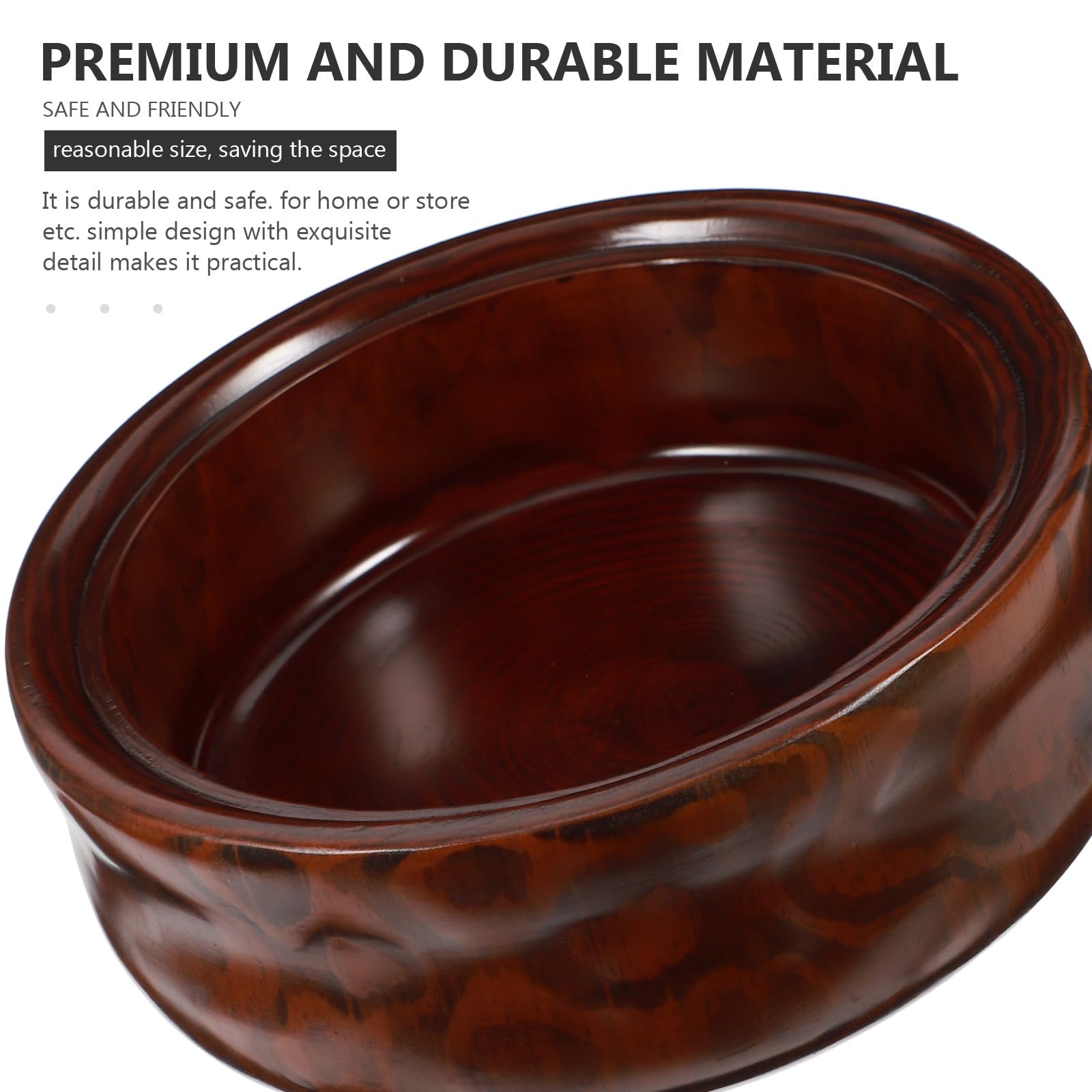 Bol de Madera con Tapa para Snacks y Frutas, Cuenco Resistente para Cocina y Aperitivos, Diseño Práctico y Elegante para Uso Diario