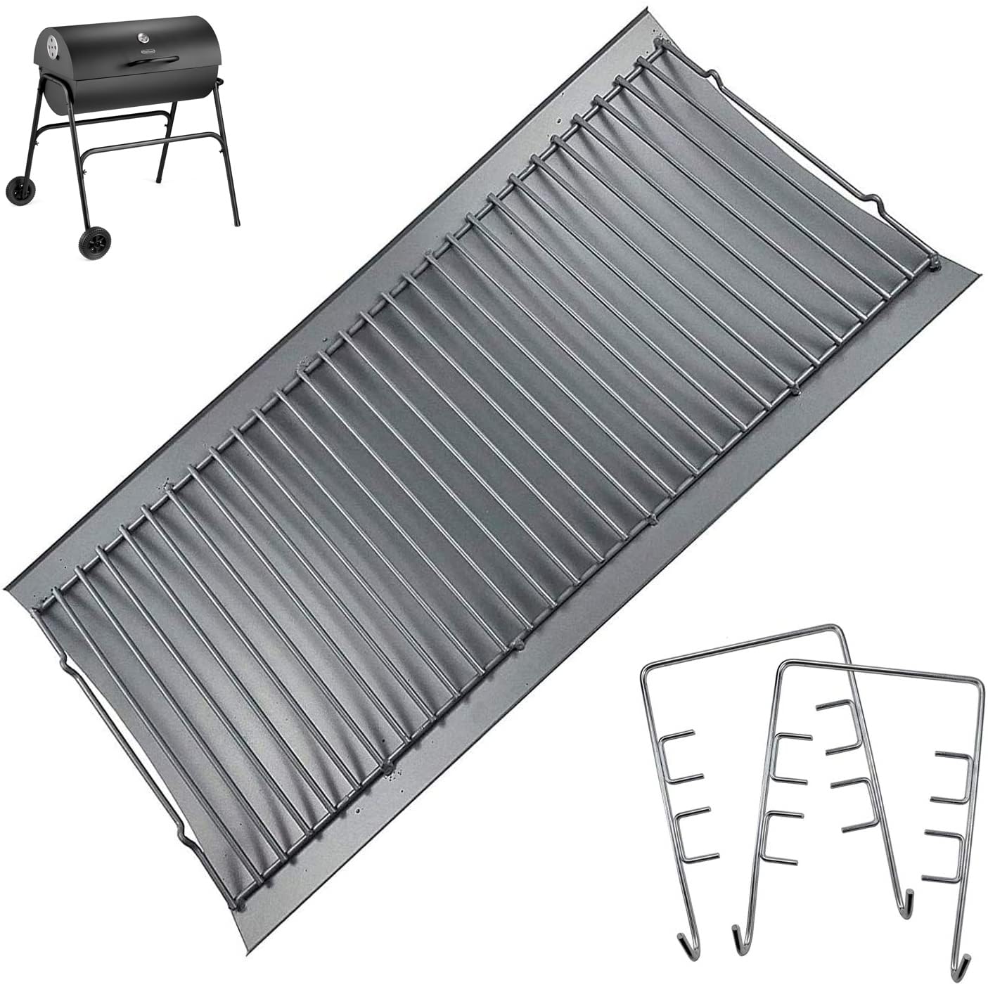 WELL GRILL BBQ Aschekasten Anzündkamin Auffangwanne Feuerrost für Chargriller Charcoal Grill E1224 68,6 x 33 cm