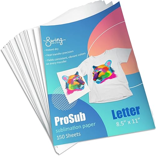 Miniatura 3 de Papel de transferencia de calor por sublimación prémium de 8.5 x 11 pulgadas, 150 hojas