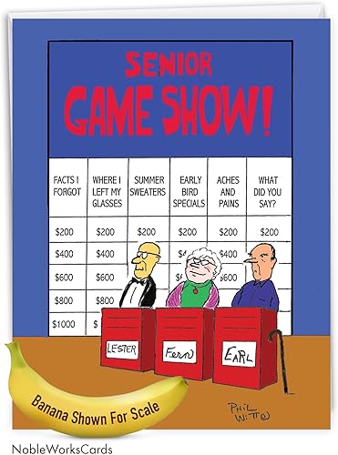 Miniatura 8 de NobleWorks - Tarjeta de felicitación de cumpleaños divertida extragrande de 8.5 x 11 pulgadas con sobre (paquete de 1) grande, Jumbo Bday Senior