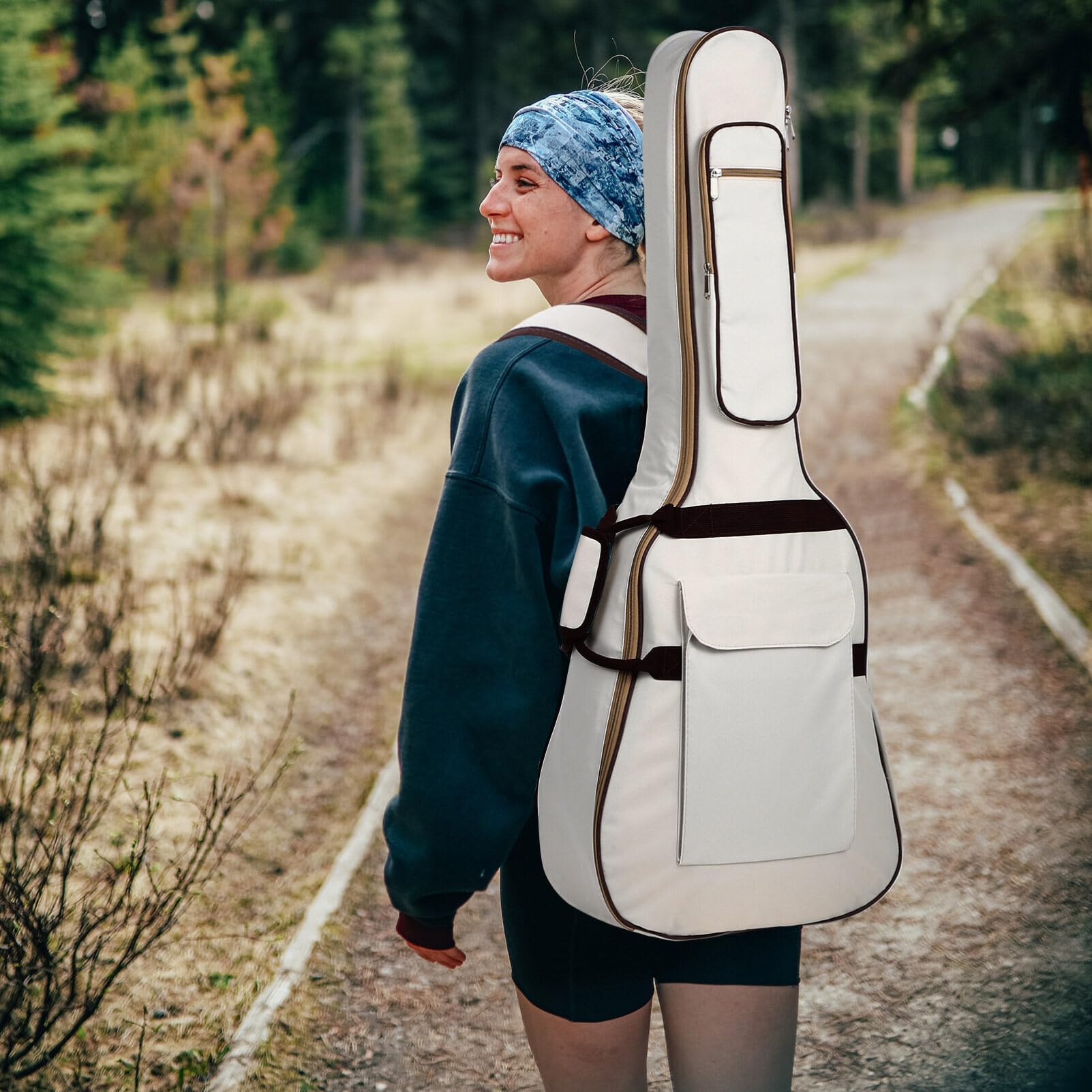 ERINGOGO Gitarren-Aufbewahrungstasche Akustikgitarrenkoffer Für 40 41 Gitarren 0 5 Zoll Dicke Gitarrentaschen Aus Extra Schaumstoff Mit Nackenkissen Tasche Mit Großem Fassungsvermögen