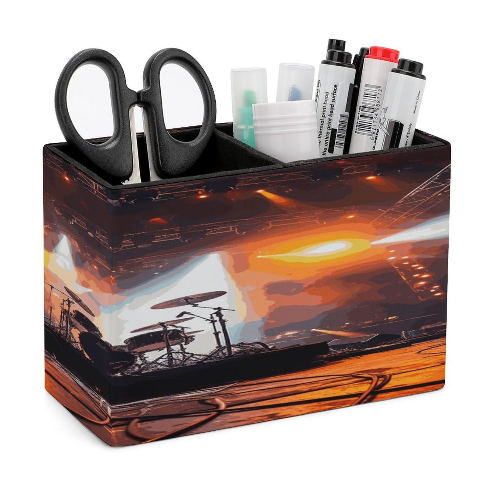 Porte-stylos en cuir pour crayons et pinceaux idéal pour étude concert scène et bureau