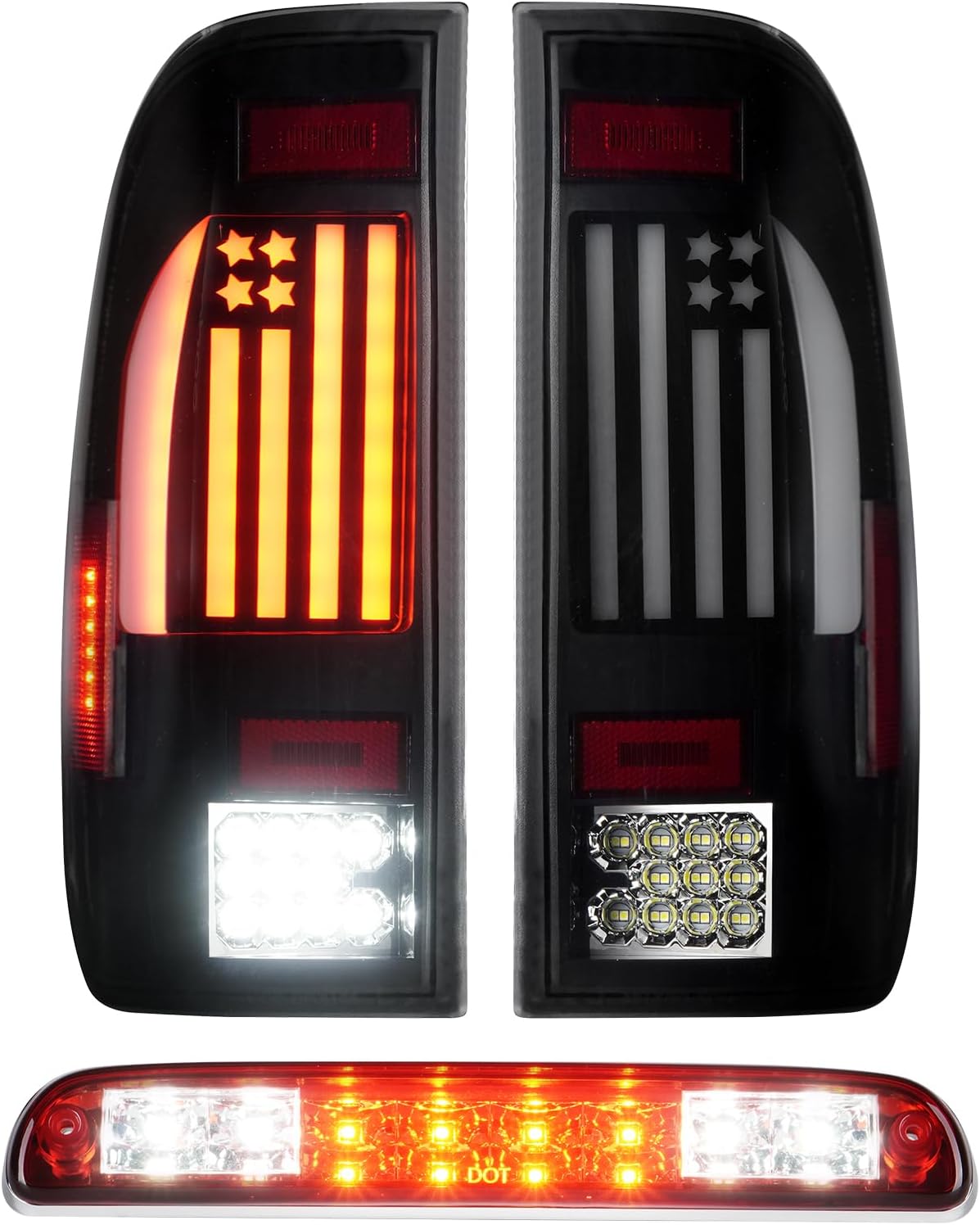 99-16 Ford Uper Duty / 93-11 Ranger [Model W/O Cargo Light] LED 3rd Brake Light Chrome 136 - Foto 2