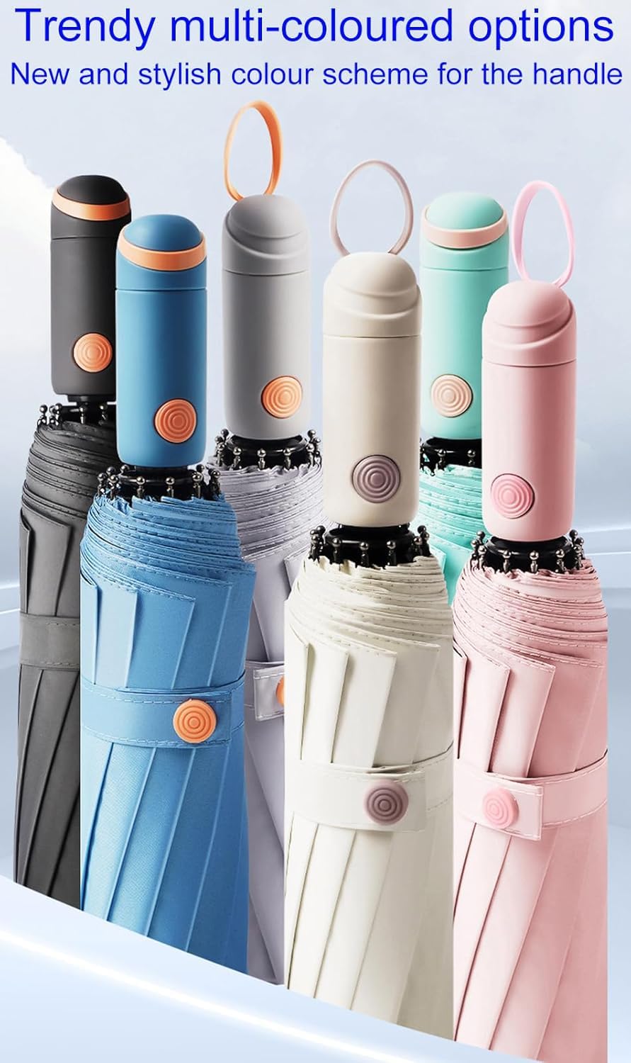 paraguas, Mochila paraguas plegable pequeña, compacta, ligera, automática