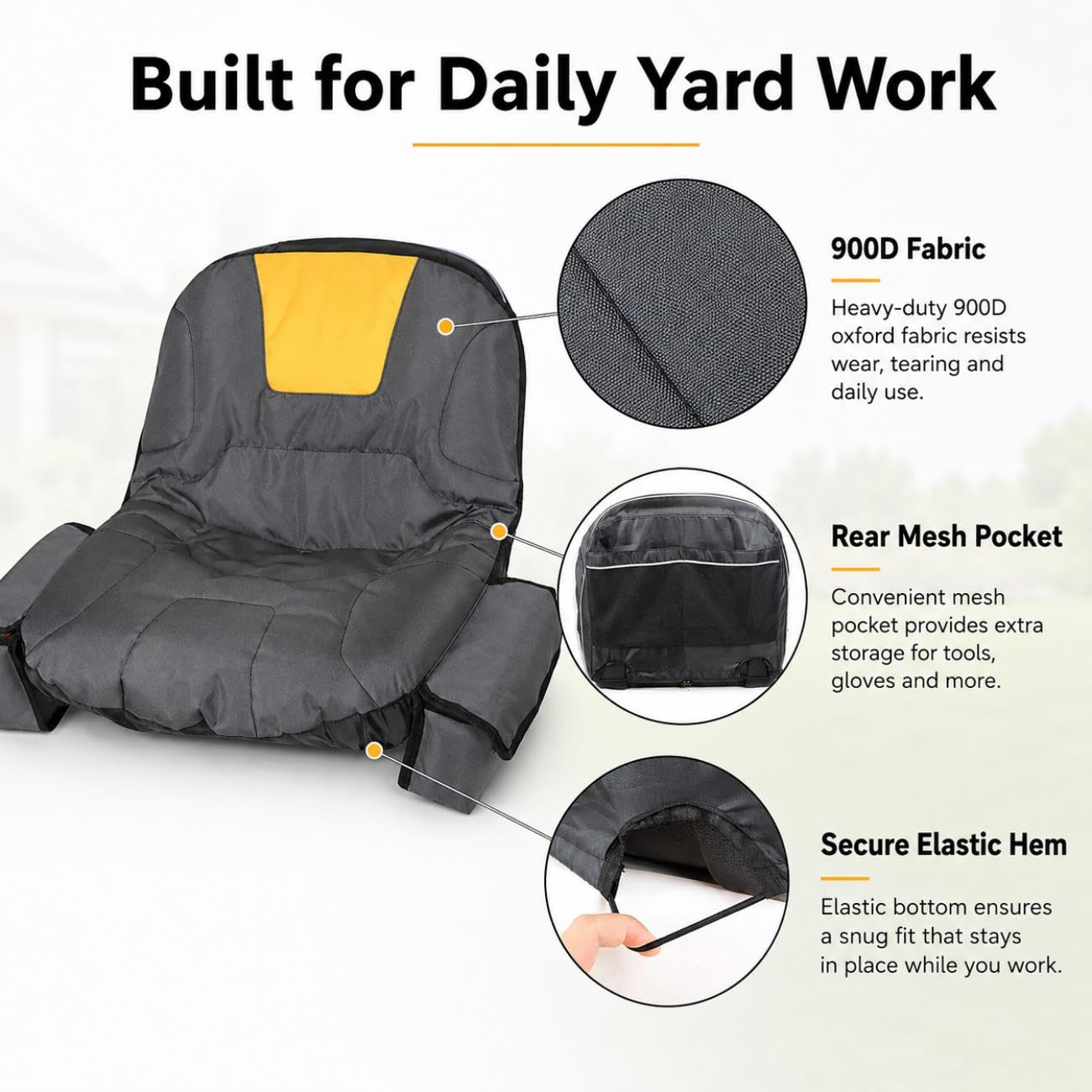 Funda de Asiento Cortacésped para Simplicity ZT2000 27/46 2011-2011 | Cubierta del Tractor Jardín Funda Protectora Asiento Tractore y Cortacésped de Equitación Exterior Impermeable Resistente