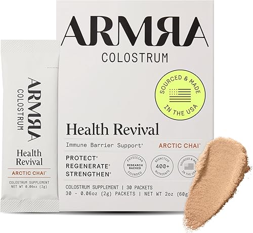 Miniatura 14 de ARMRA Polvo de calostro | Sandía de vid | Salud intestinal e hinchazón | Piel y cabello | Inmunidad | Keto, gluten y sin grasa | 30 porciones