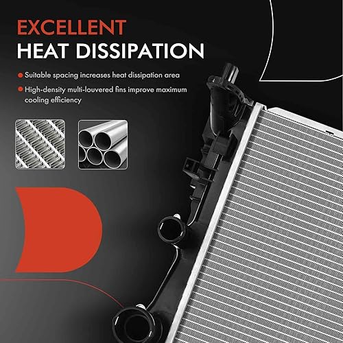 Miniatura 5 de A-Premium Conjunto de radiador de refrigerante del motor compatible con Mercedes-Benz C250 2012-2015, E250 2014-2016, SLK250 2012-2015, SLK350