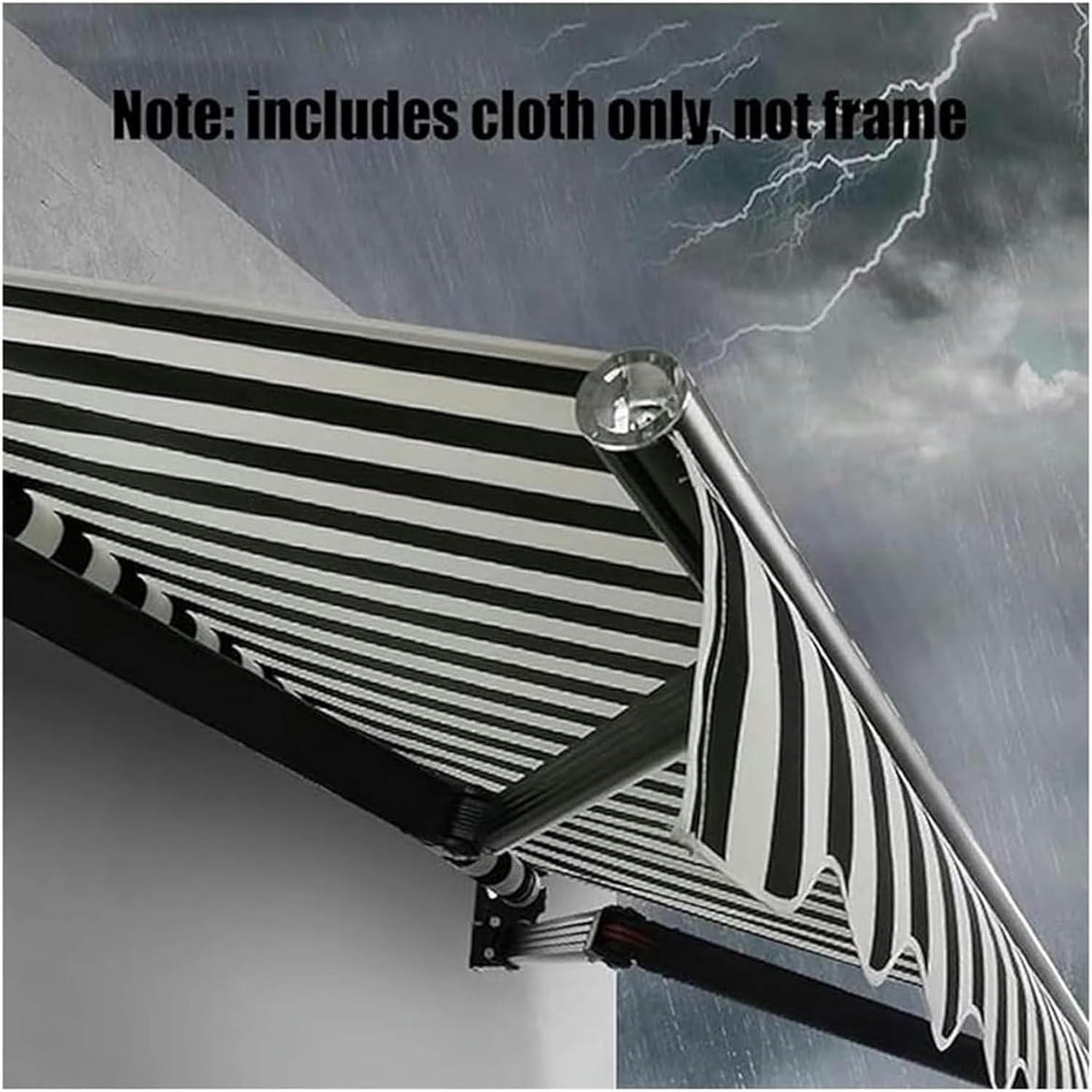 AMNOOL Retractable Patio Awning Fabric Replacement Outdoor Sunshade Canopy Awning Cover Water-Resistant Sun Shade Shelter Canvas for Garden Terrace Yard Deck (Size : 22.9x11.5ft)-1