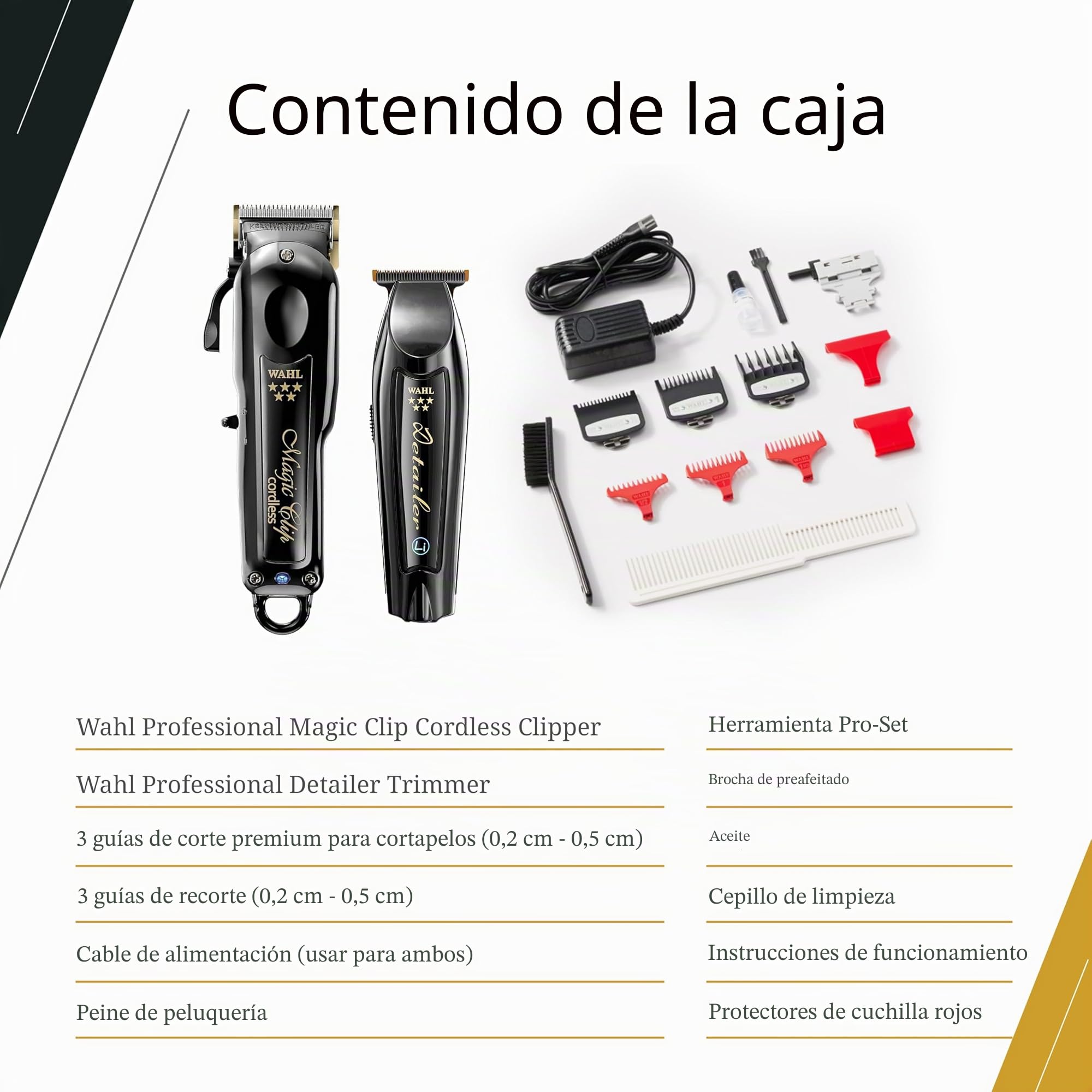 Wahl Professional Combo de peluquero inalámbrico, Magic Clip
