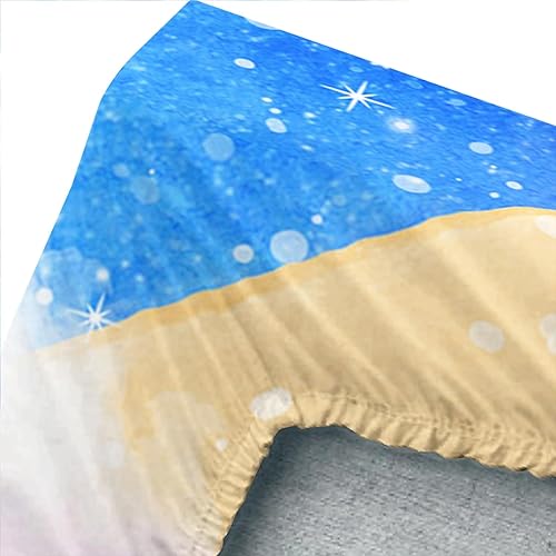 Miniatura 6 de Sábanas y fundas de almohada de microfibra suave arcoíris, sábana bajera ajustable con bolsillos profundos, sábana bajera ajustable para decoración