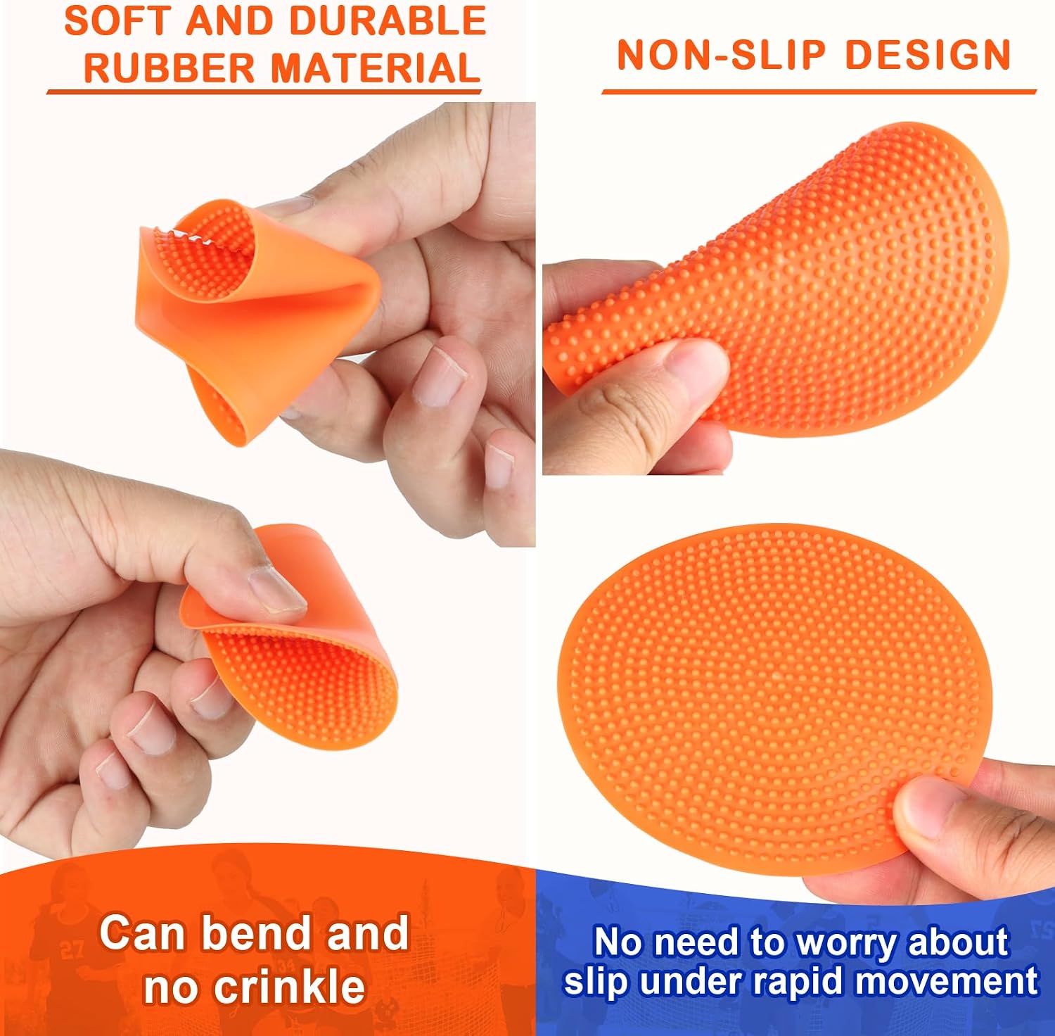 4Inch 9 Inch Poly Spot Markers for Gym Floor Poly Spots, 12/18/24/36 Pcs Round Non-Slip Rubber Floor Dots Agility Markers Flat Cones for Sports Soccer PE Training, Dance, Classroom Activities