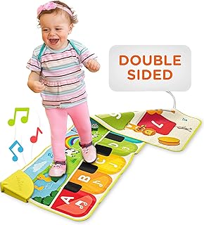 Move2Play, Double Sided Piano Mat | 50+ Sounds & Songs | 1, 2, 3, 4+ Year Old Gift & Birthday Present | Baby, Toddler, Boy, & Girl Age 12, 18, 24+ Month Old