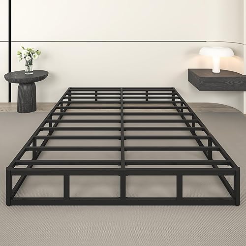 Miniatura 5 de Somier Base de Cama Tamaño Queen de 9 Pulgadas de Alto, Base de Colchón de Metal de Servicio Pesado de 3000 Libras con Funda de Tela, Fácil Montaje