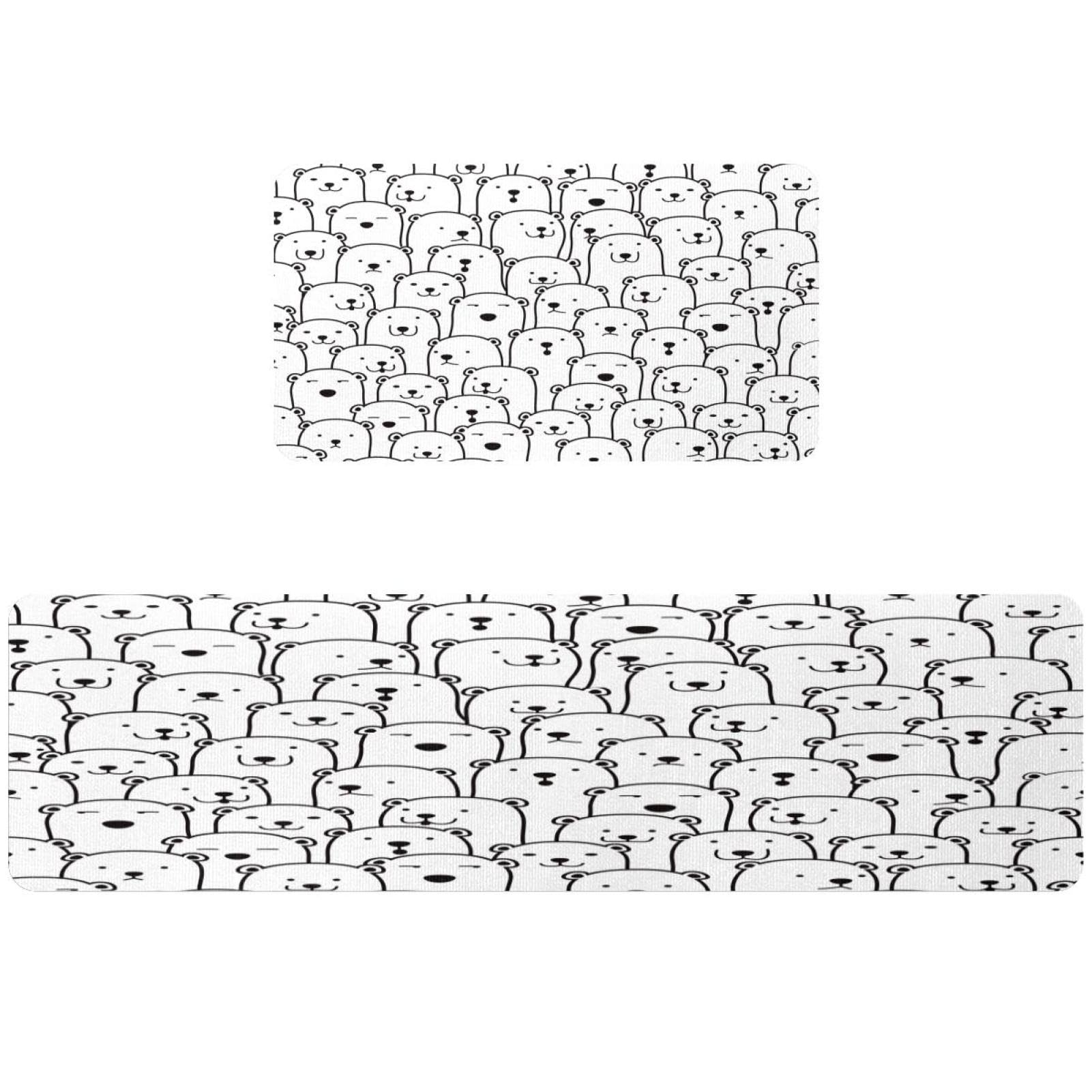 Tapis de cuisine antidérapant lavable lot de 2 grand confort pour couloir et buanderie