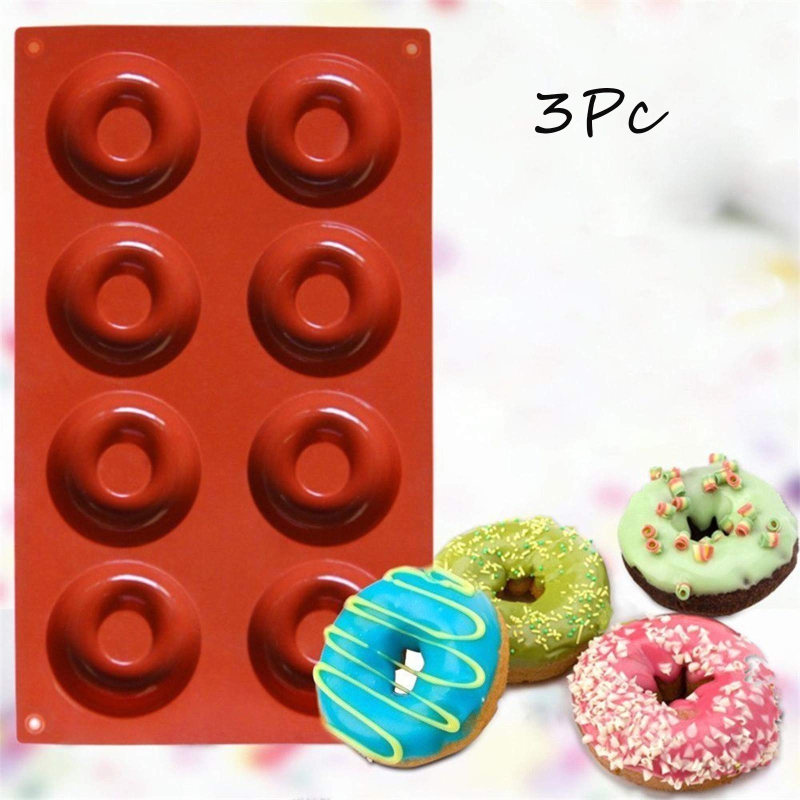 Moules En Silicone Pour Donuts Et Cupcakes - Lot De 12 - 4 Couleurs - Réutilisables, Antiadhésifs, Faciles à Laver
