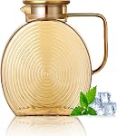 2.2L 74OZ câblé,Poignée latérale grand pitcher en verre résistant à la chaleur.Convient pour les réfrigérateurs, les parties, et les familles.Eau de citron,Tea,Juice,Beverages, et autres options chaudes et froides sont disponibles