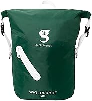 Vista 26 de geckobrands Mochila impermeable ligera de 30 L - Bolsa ligera impermeable para exteriores, senderismo, viajes, actividades acuáticas ligeras