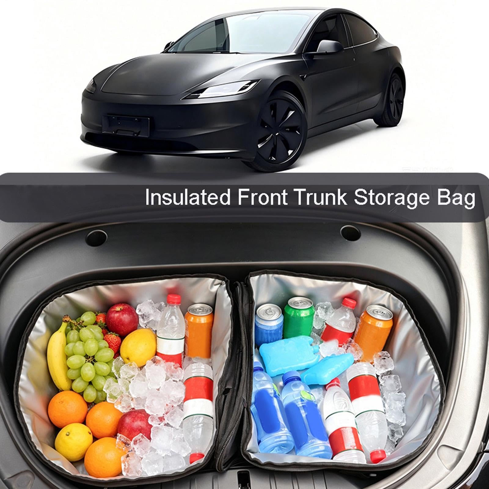 Organizer Portaoggetti Per Bagagliaio Anteriore Portatile Con Coperchio E | Borsa Frigo Isolante Per Vacanze, Barbecue, Lunghi Viaggi, Brevi Gite E Campeggio