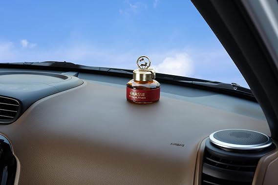 Bullsone Grasse L'esterel, Natural Car Air Fresheners, Luxury Car Perfume - Bulgarian Rose with FREE VENT CLIP TYPE Car Air Freshener Jasmine Scent
