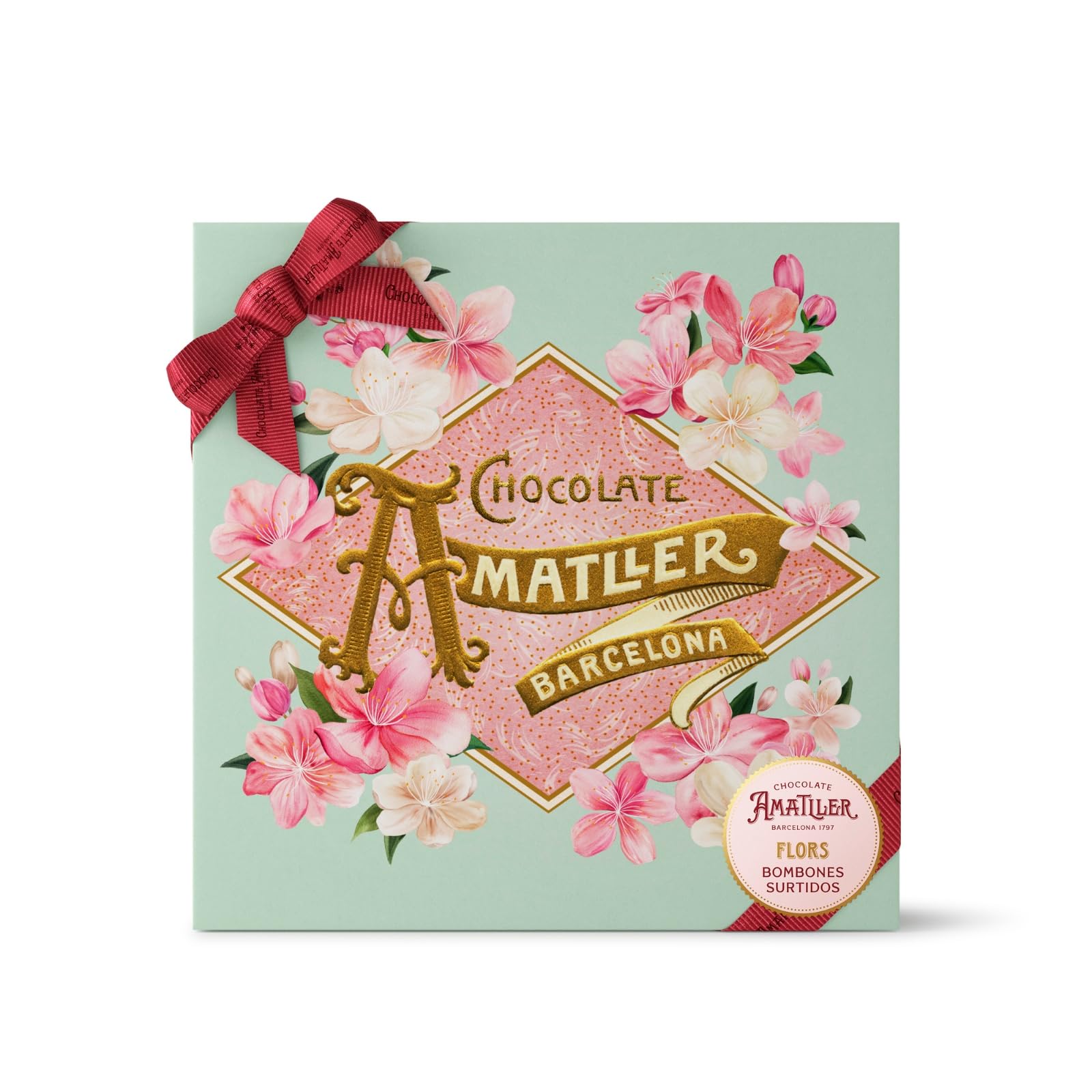 Caja de Flors de Chocolate surtidas, 4 variedades, 144g | Chocolate Amatller