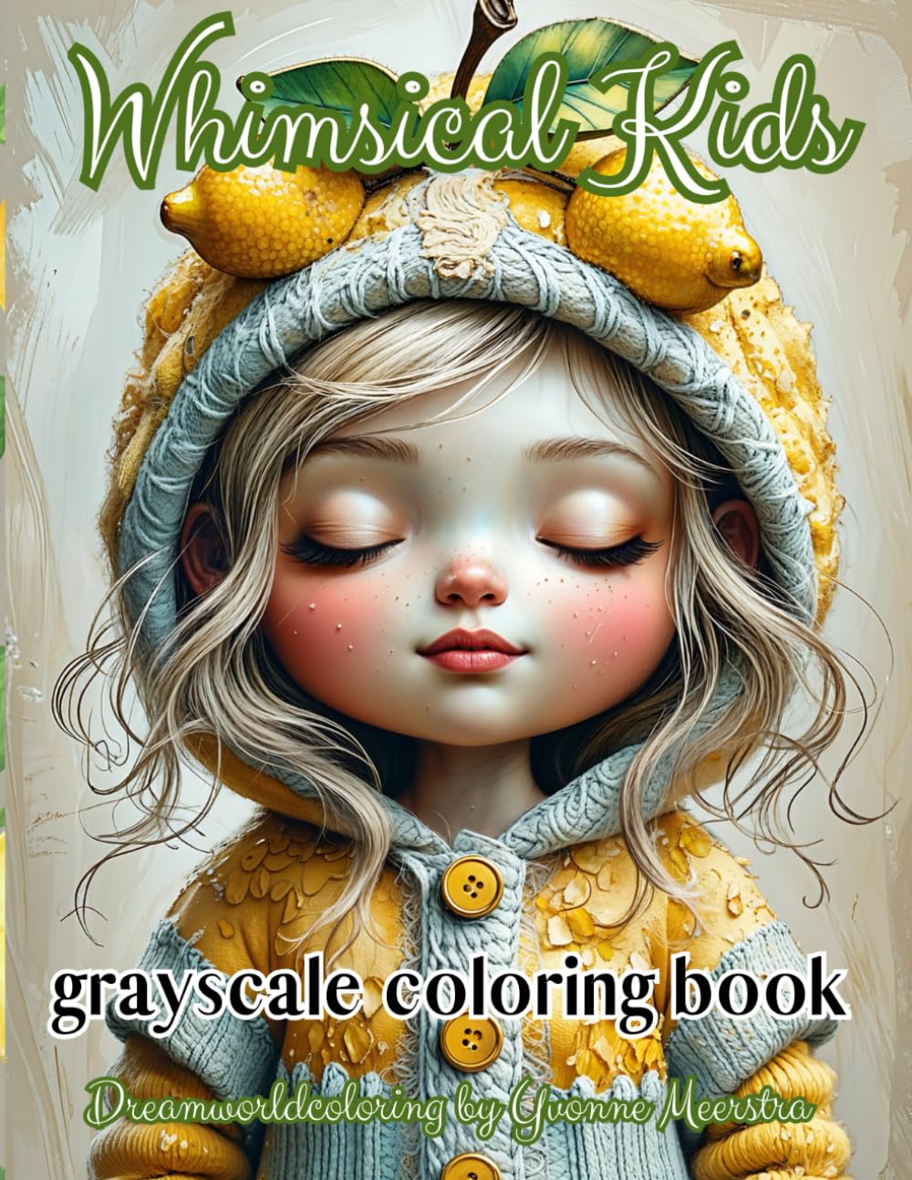 Whimsical Kids: A Grayscale Fantasy Coloring Book for Adults Featuring Cute and Stylish Chibi Teens & Children in a Dreamlike World