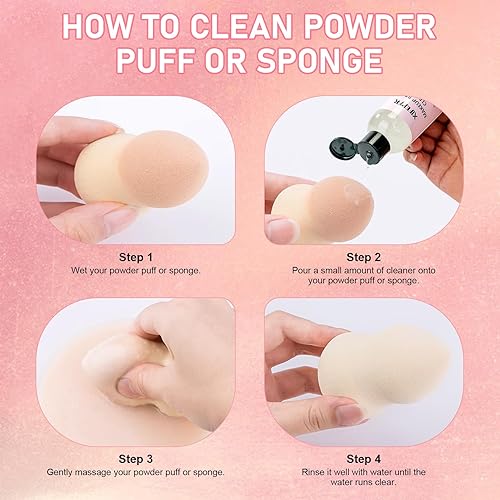 Miniatura 7 de XIFEPFR Juego de limpiador de brochas de maquillaje, 6.8 onzas líquidas, limpiador de brochas de maquillaje, limpiador de maquillaje para cepillos,