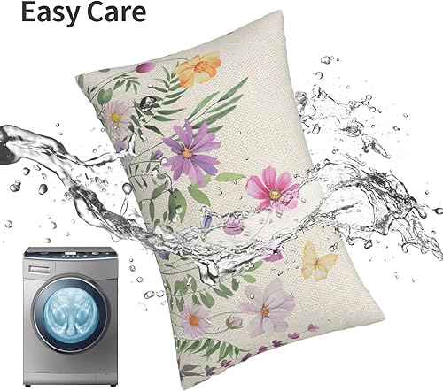 Miniatura 7 de BETGINY Fundas de almohada de flores de primavera de 16 x 16 pulgadas fundas de almohada decorativas florales de temporada para exteriores fundas de