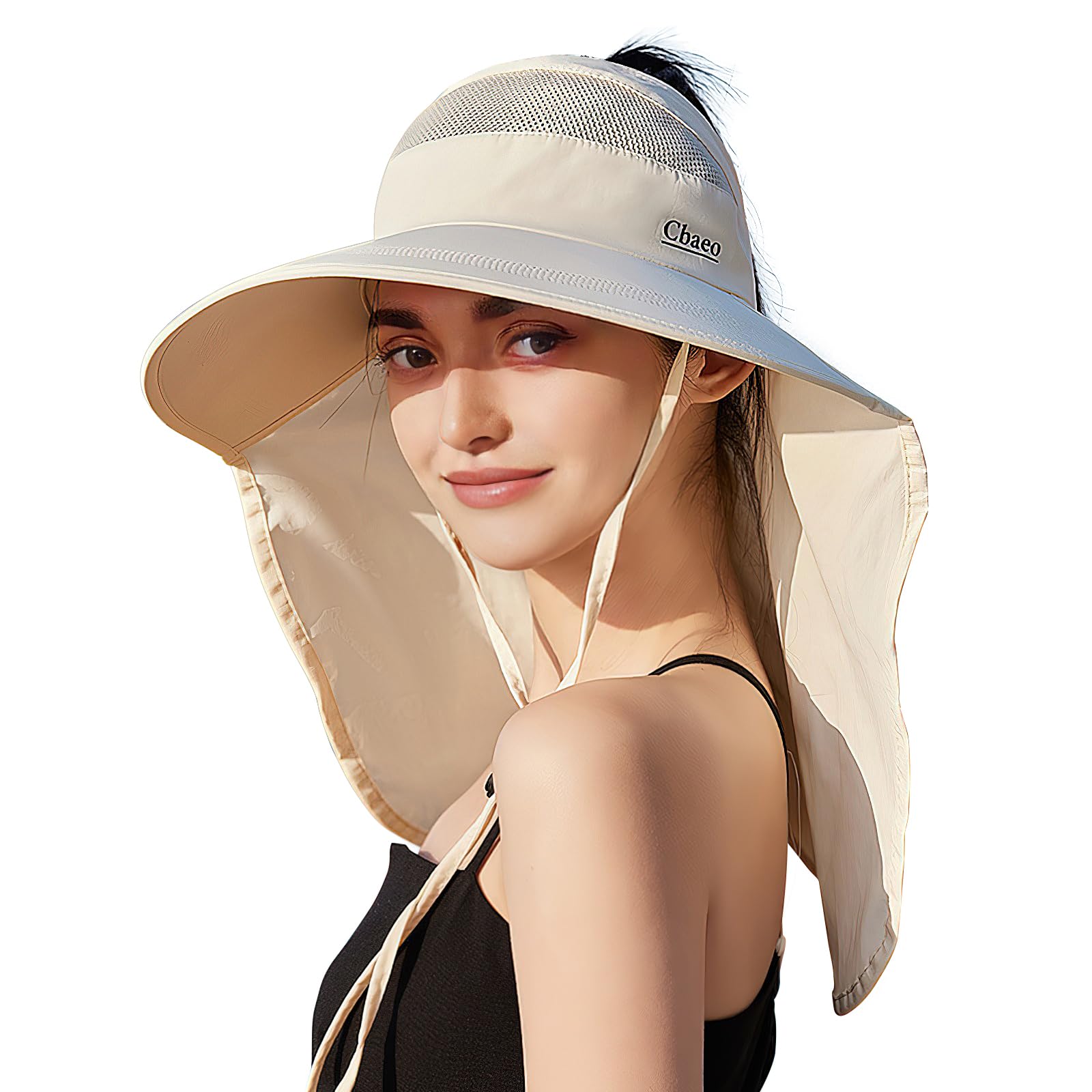 Visiera Parasole da Donna Cappello da Sole a Tesa Larga con Protezione UV sul Traspirante Cappello da Spiaggia per Giardinaggio Viaggi Escursionismo Pesca Campeggio