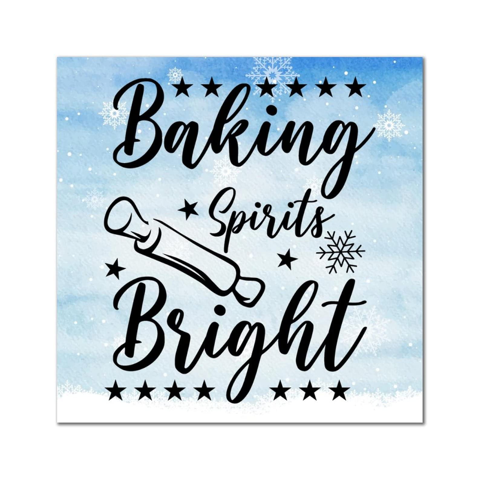 Cadeau crémaillère plaque bois lumineux Baking Spirits déco mur