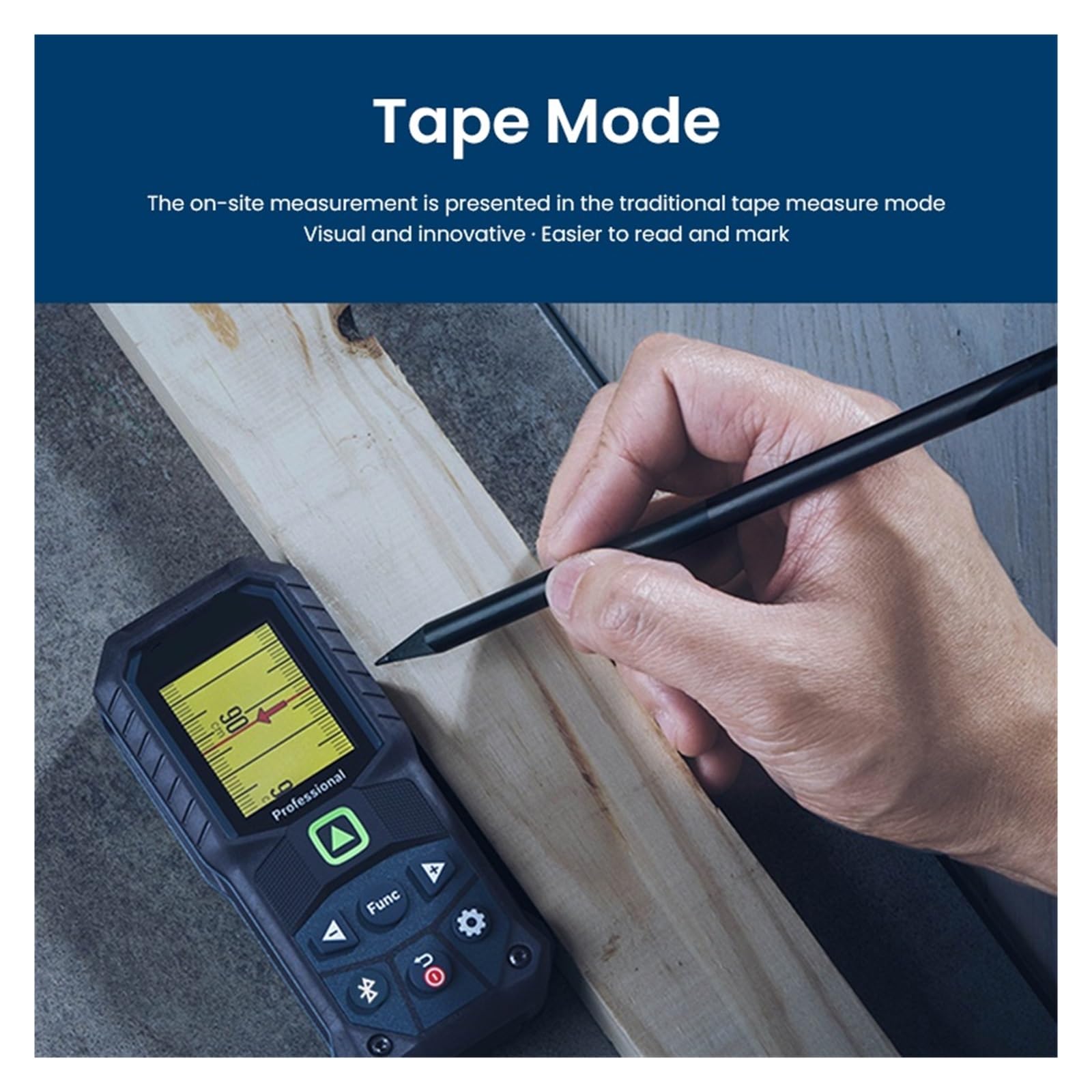 Medidor de distancia GLM 50-27 CG 50M Telémetro IP65 Bluetooth Control por aplicación Medidor de distancia profesional Regla medidora de distancia for construcción industrial