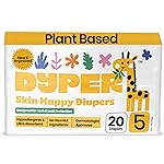 DYPER Baby Diapers Size 5 (20 Count) - Plant-Based, Hypoallergenic, Fragrance-Free & Ultra Absorbent Disposable Diapers for Day and Overnight Skin Protection, Single Pack Size 5 Diapers