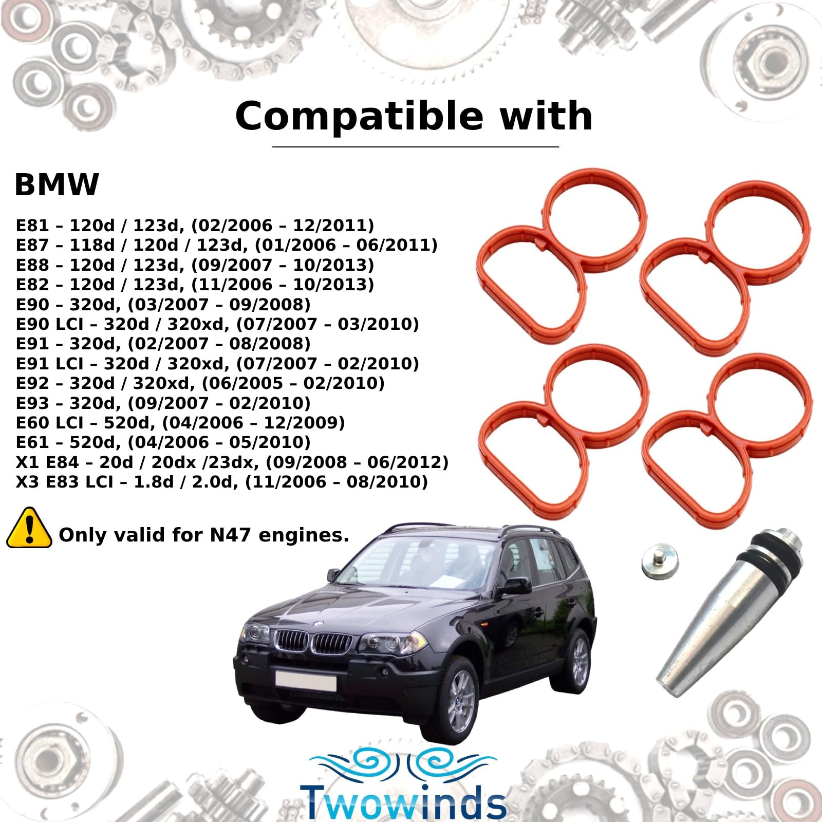 Tappo Chiusura Collettore Aspirazione Per BMW Motori N47 - Compatibile Con Serie 1, 3, 5, X1, X3 - Foto 13