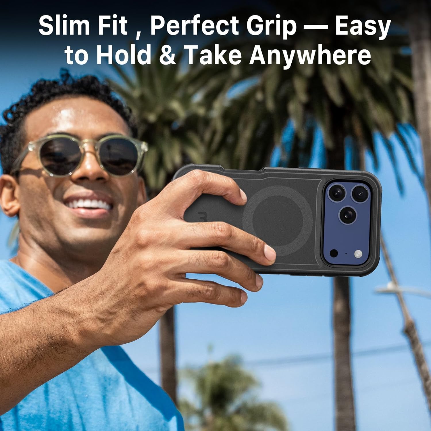 M MYBAT PRO for iPhone 17 Pro Max Case, Magnetic Phone Case for iPhone 17 Pro Max,[Compatible with magsafe],Heavy Duty Protection Rugged Case,Shockproof Cover（No Screen Protector） Black - Image 6