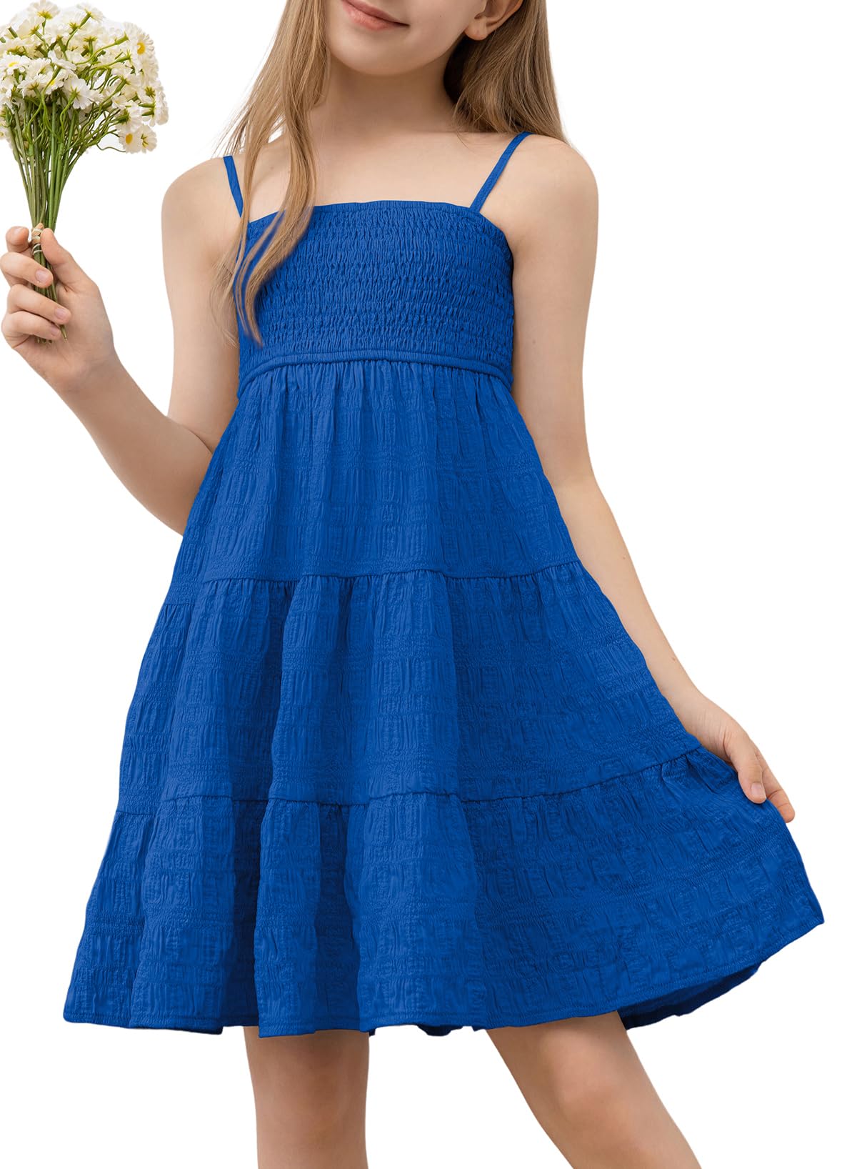 blibean Girls Summer Sundress Tween Sun Dresses Size 6-15 Years Old