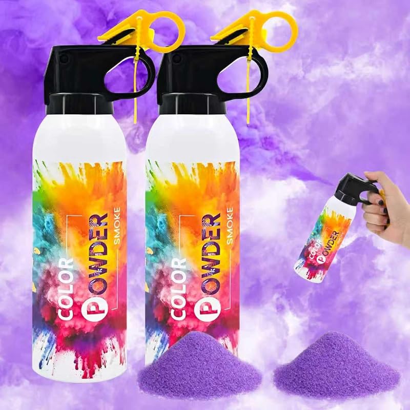 Extintor de Fumaça Colorida Roxa para Festas, Fotos e Revelação de Gênero PEMUISE, Kit com 2 unidades de 100 g